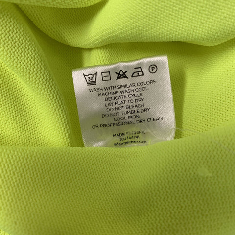 ADAM SELMAN Size S Neon White Solid Nylon Half Zip Polo