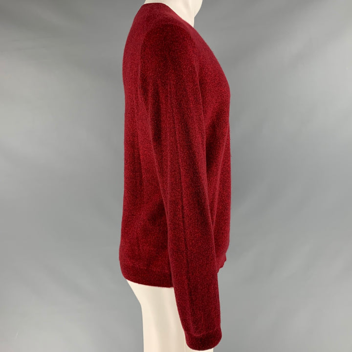 THEORY Size M Red Brown Cashmere Crew-Neck Pullover