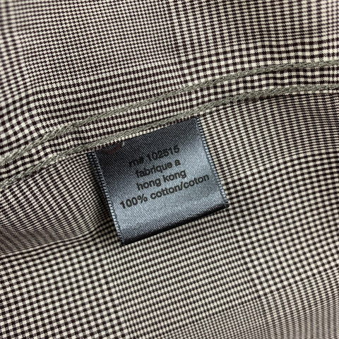 JOHN VARVATOS Size L Grey Glenplaid Cotton Patch Pocket Long Sleeve Shirt