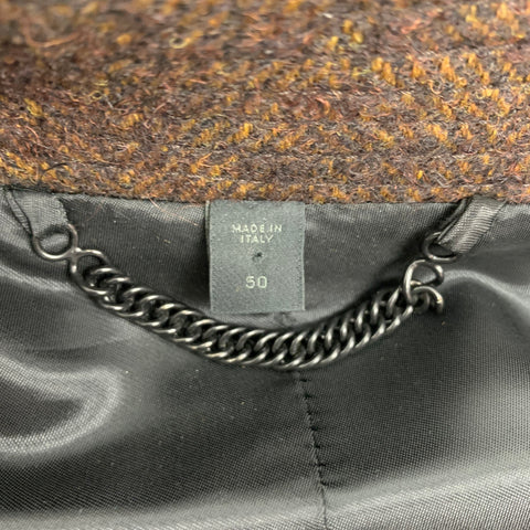 BURBERRY PRORSUM Fall 2011 Size 40 Brown Textured Virgin Wool / Alpaca Trench Coat