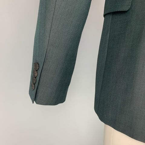 BURBERRY PRORSUM Size 36 Regular Green Mohair / Wool Sport Coat