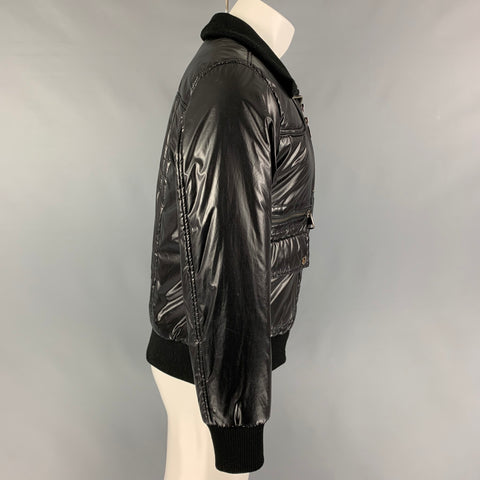 DOLCE & GABBANA Size S Black Cotton Padded Jacket