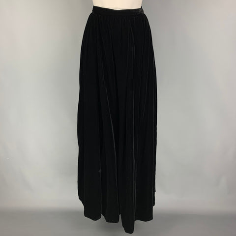 YVES SAINT LAURENT Talla 8 Falda plisada de viscosa y rayón negra