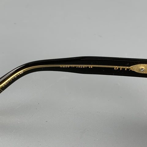 DITA Black Acetate Drop Sunglasses