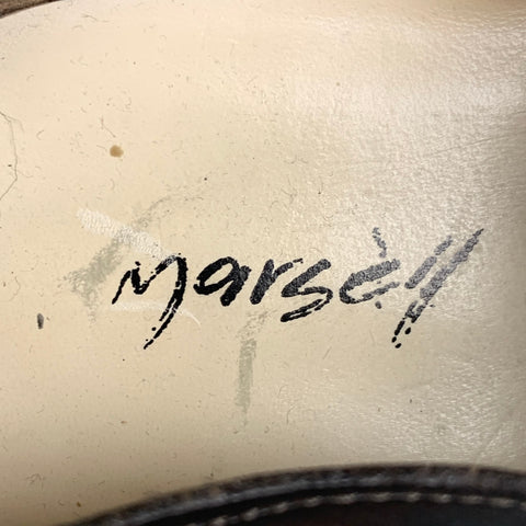 MARSELL Size 8 Dark Brown Leather Lace Up Shoes