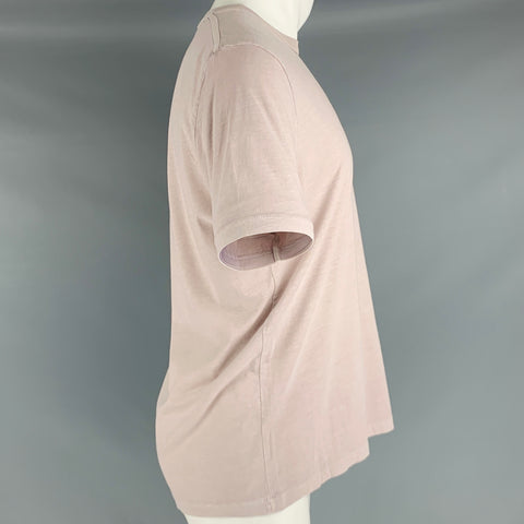 FRAME Size M Heather Purple Cotton Short Sleeve T-shirt