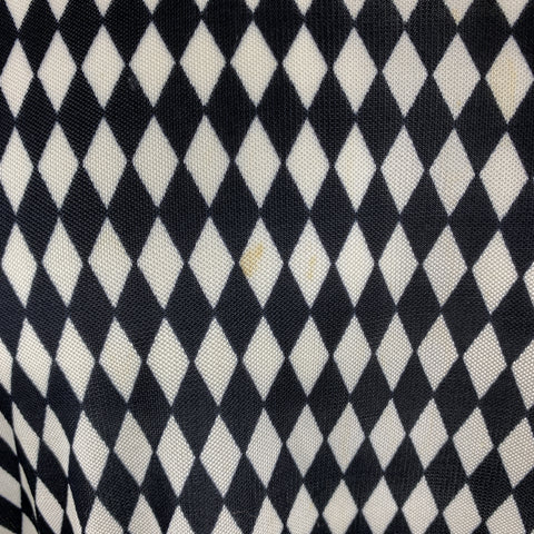 Vintage GIANNI VERSACE Size S Black & White Rhombus Polyamide High Collar Pullover Sweater
