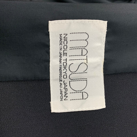MATSUDA Size M Black Wool / Polyester Double Breasted Coat