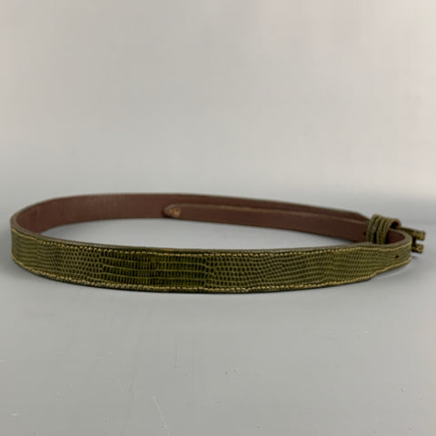 KIESELSTEIN-CORD Size 32 Olive Lizard Belt Strap