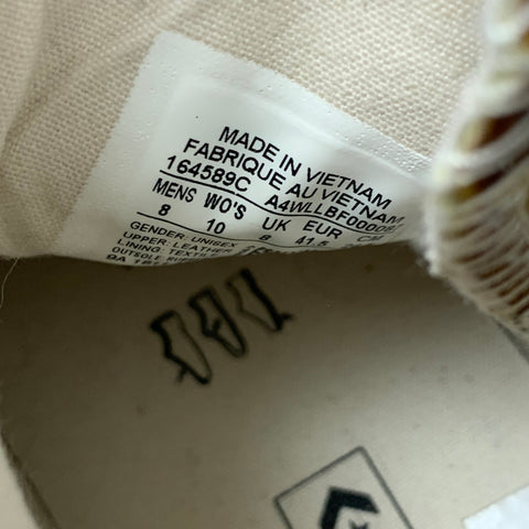 CONVERSE Size 8 White Beige Brown Camo High Top Sneakers