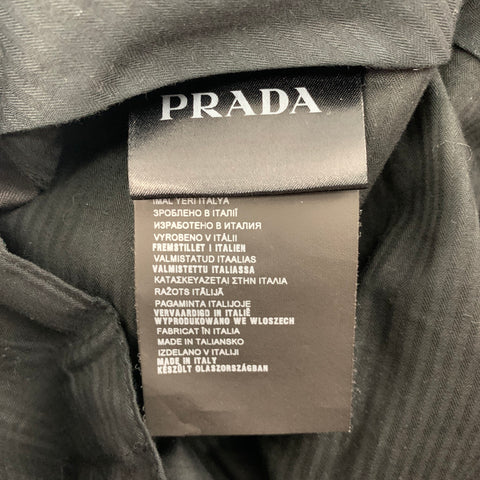 PRADA Size 34 Black Mohair Lana Wool Button Fly Dress Pants
