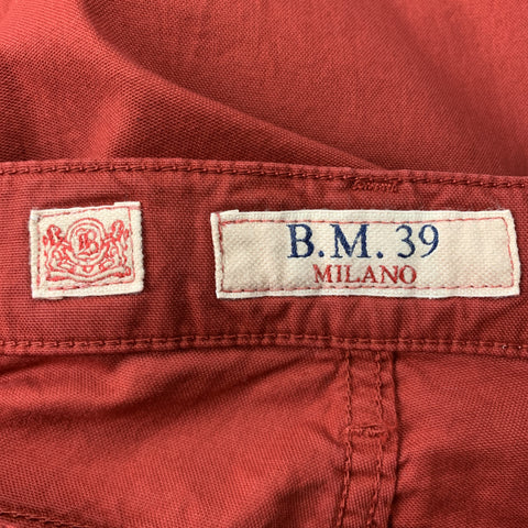 BOGGI Size 33 Red Cotton Blend Button Fly Casual Pants