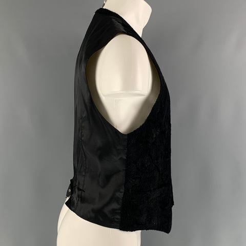 VERSUS by GIANNI VERSACE Size 40 Black Cotton Viscose Vest