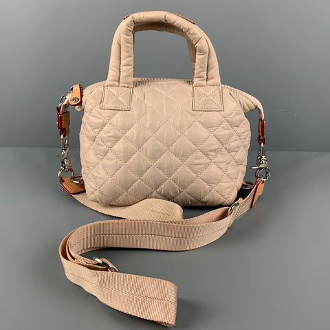 MZ WALLACE Beige Quilted Nylon Cross Body Bag