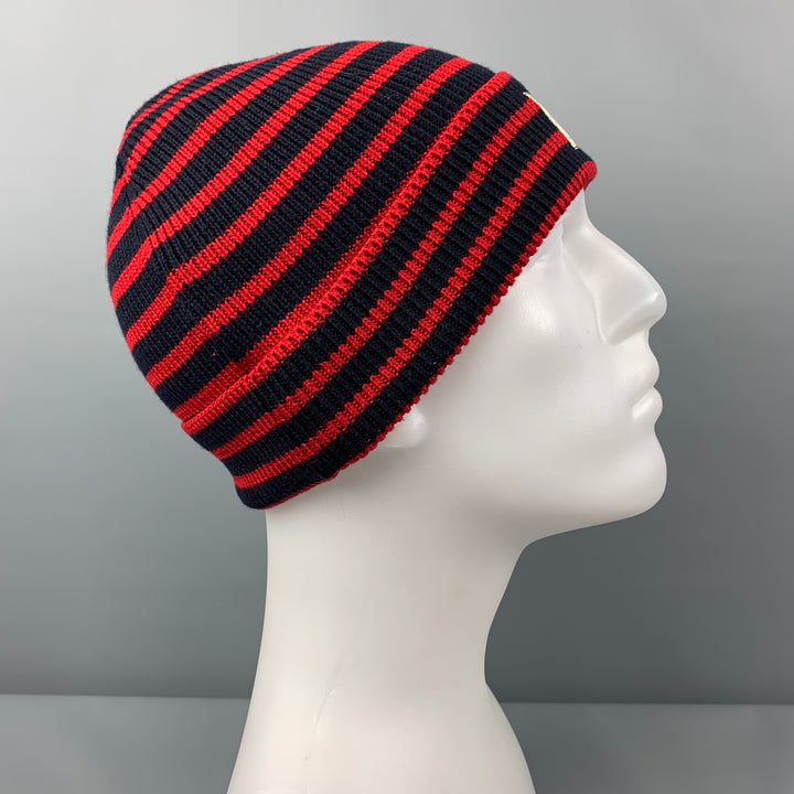 RRL by RALPH LAUREN Red Navy Stripe Cotton Beanie