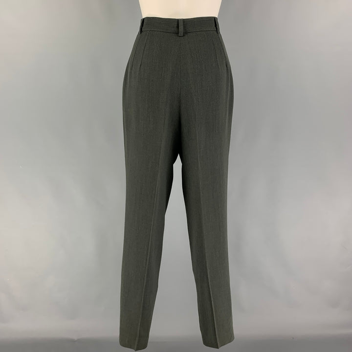 Vintage GUCCI Size 8 Gray Wool Rayon Heather Single Breasted Pants Suit