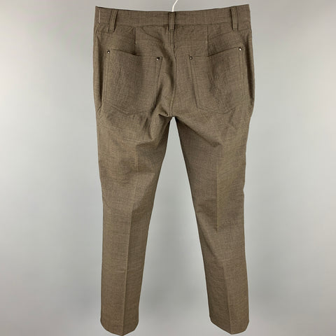 JOHN VARVATOS Size 30 Grey Virgin Wool Zip Fly Casual Pants