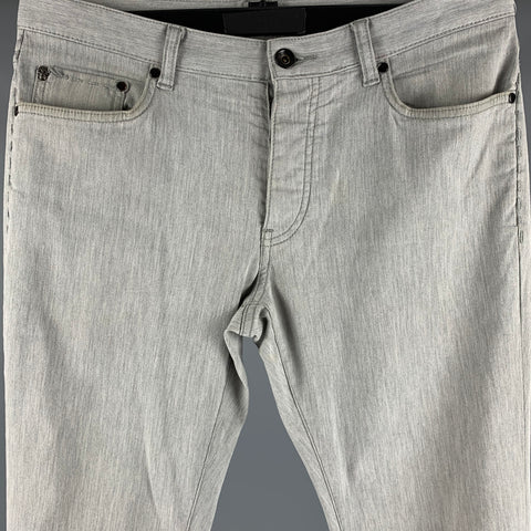 JOHN VARVATOS Taille 32 Jean gris clair en coton élasthanne