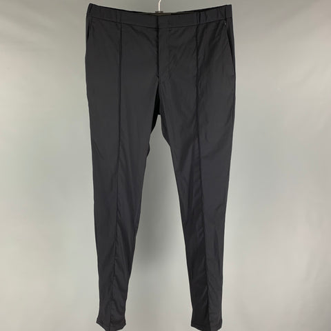 GIORGIO ARMANI Size 34 Navy Wool Blend Elastic Waistband Dress Pants