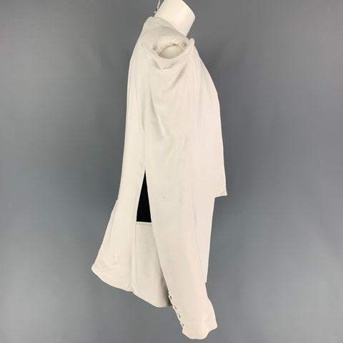 GARETH PUGH SS 19 Talla M Blanco Negro No listado Abrigo frontal abierto de dos tonos