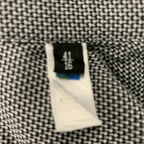 EMPORIO ARMANI Size L Black & White Cotton Button Down Long Sleeve Shirt