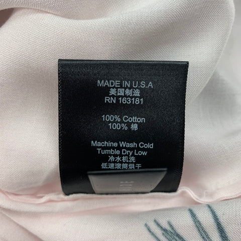 RHUDE SS 22 Size S Pink Green Cotton Hawaiian Short Sleeve Shirt