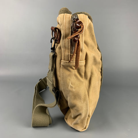 POLO by RALPH LAUREN Limited Edition Utility Equipment Khaki & Olive Red Cross Canvas Cross Body Bag