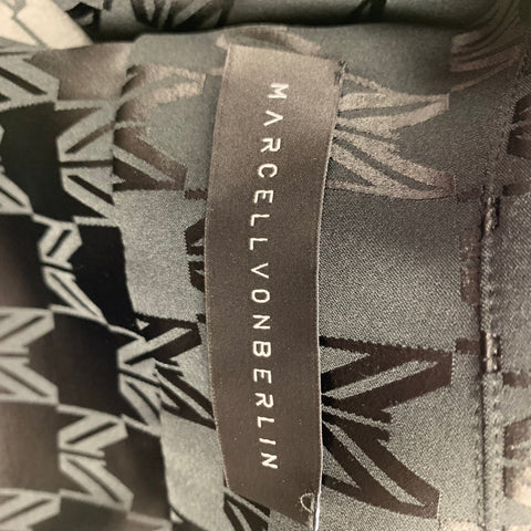 MARCELL VON BERLIN Size M Black Pattern Viscose Blend Long Sleeve Shirt