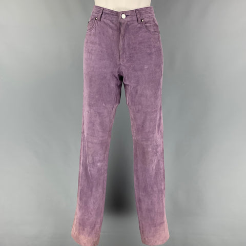 POLO by RALPH LAUREN Size 6 Purple Suede Jean Cut Pants