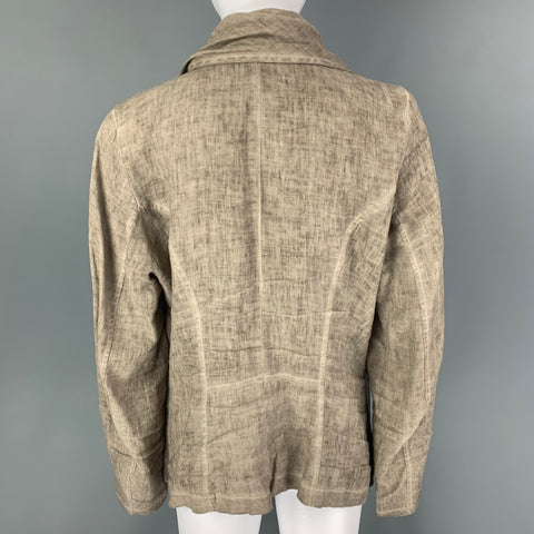 INIZIO Chaqueta Asimétrica Lino Gris Talla L
