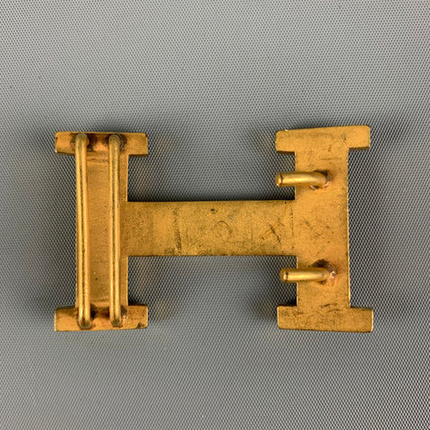 HERMES Size Gold Tone Metal Belt Buckle