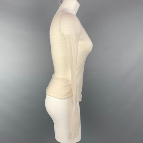 FREE PEOPLE Pull en cachemire texturé tricoté crème taille S