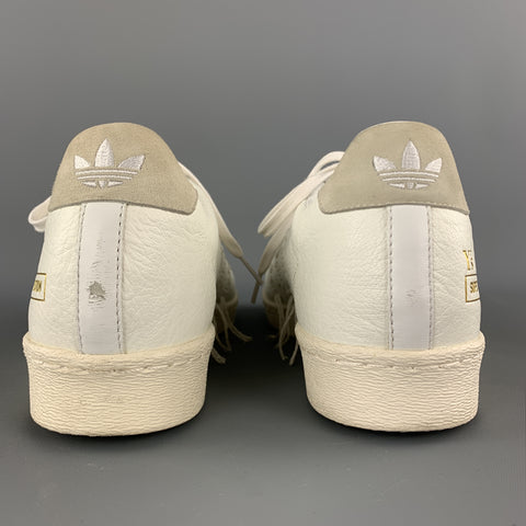 Y's ADIDAS Size 11 White Stitched Leather SUPER POSITION Sneakers