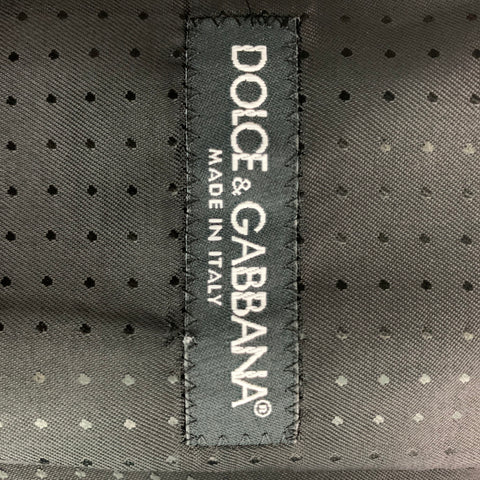 DOLCE & GABBANA  Size 42 Solid Wool Buttoned Black Vest