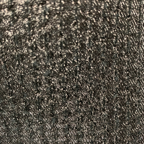 AREA Taille L Pantalon décontracté en mélange de viscose noir métallisé avec fermeture éclair latérale