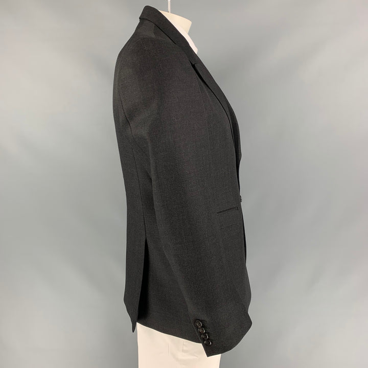 BURBERRY PRORSUM Size 44 Regular Charcoal Wool Notch Lapel Sport Coat