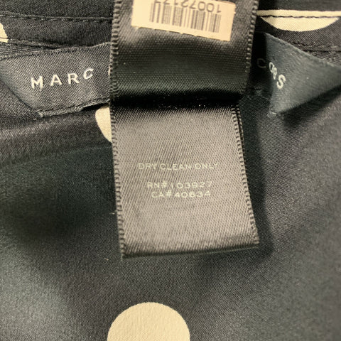 MARC by MARC JACOBS Talla 6 Blusa negra de lunares blanquecinos