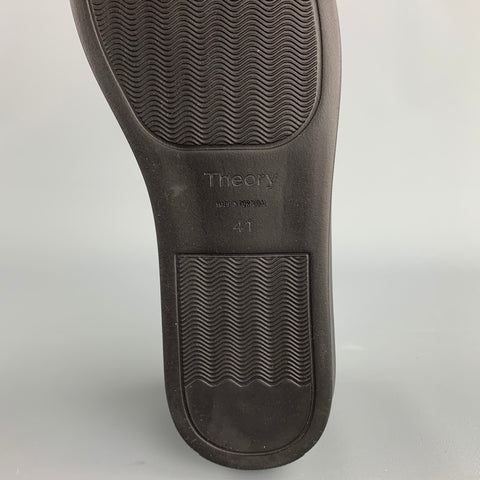 THEORY Size 8 Black Nylon Trainer Sneakers
