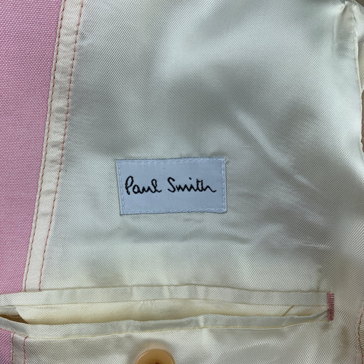 PAUL SMITH Size 38 Pink Wool Notch Lapel Sport Coat