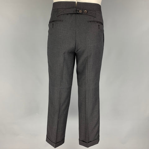 THOM BROWNE for BARNEY'S Size 38 Grey Notch Lapel Suit