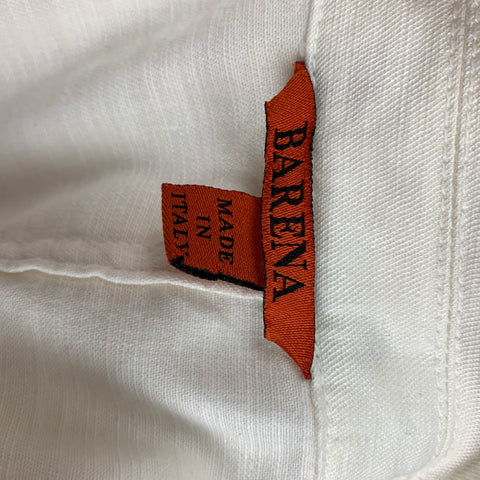 BARENA Taille 38 Manteau de sport à simple boutonnage en mélange de lin crème