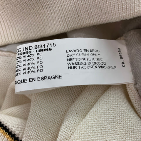 BARCELINO Taille 38 Pull col rond en coton noir crème