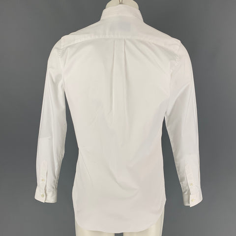 PATRIK ERVELL Size M White Cotton Button Down Long Sleeve Shirt