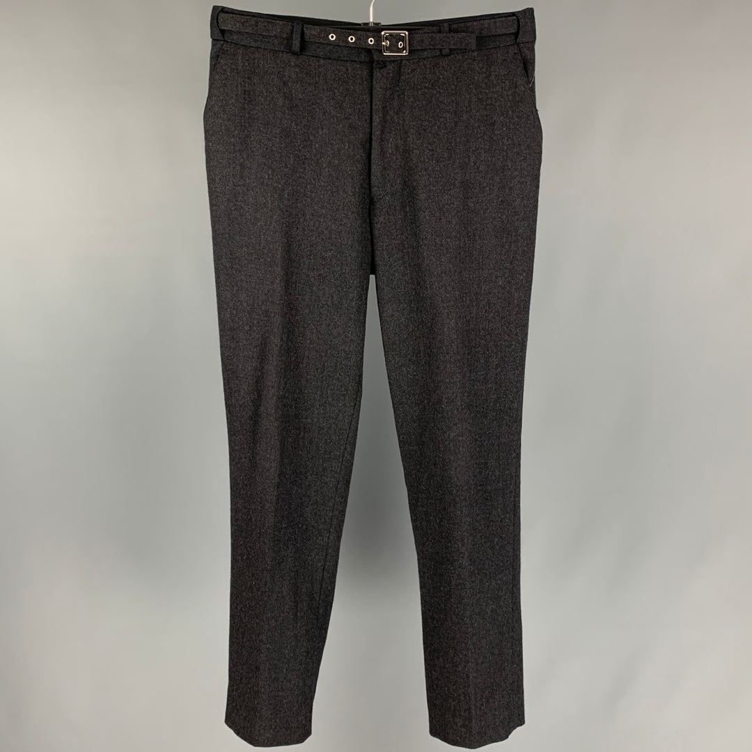 JOHN BARTLETT Size 34 Charcoal Wool / Lycra Flat Front Dress Pants