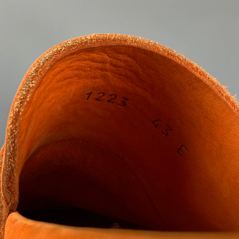 VIVIENNE WESTWOOD MAN Size 10 Orange Suede Penny Loafers