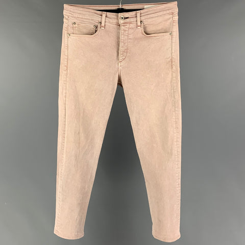 RAG & BONE Size 32 Nude Wash Cotton Slim Jeans