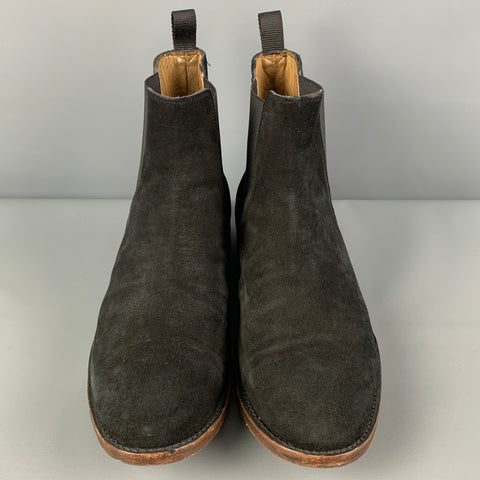 SUTRO Size 12 Black Suede Chelsea Boots