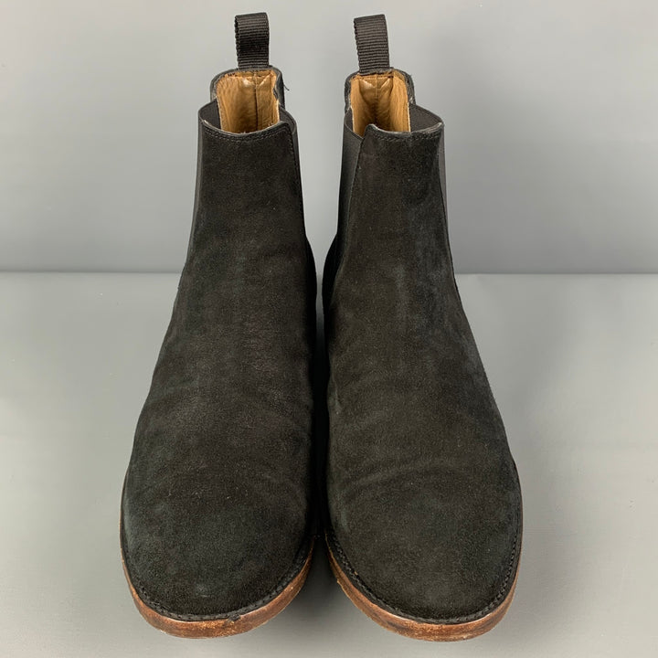 SUTRO Size 12 Black Suede Chelsea Boots