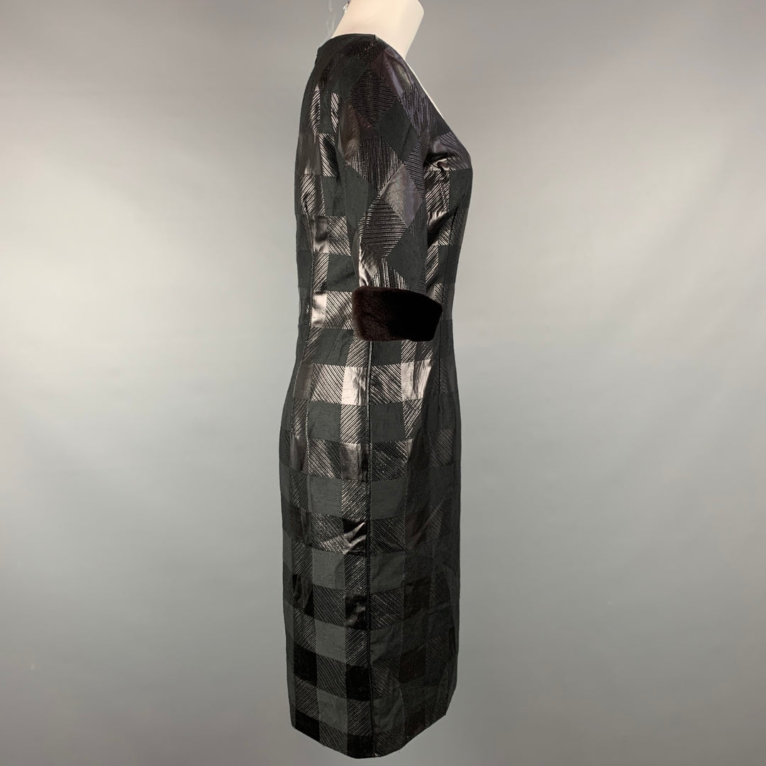 GIORGIO ARMANI Talla 10 Vestido de cóctel de mezcla de viscosa negro
