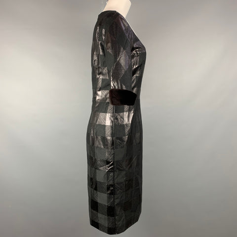 GIORGIO ARMANI Size 10 Black Viscose Blend Cocktail Dress